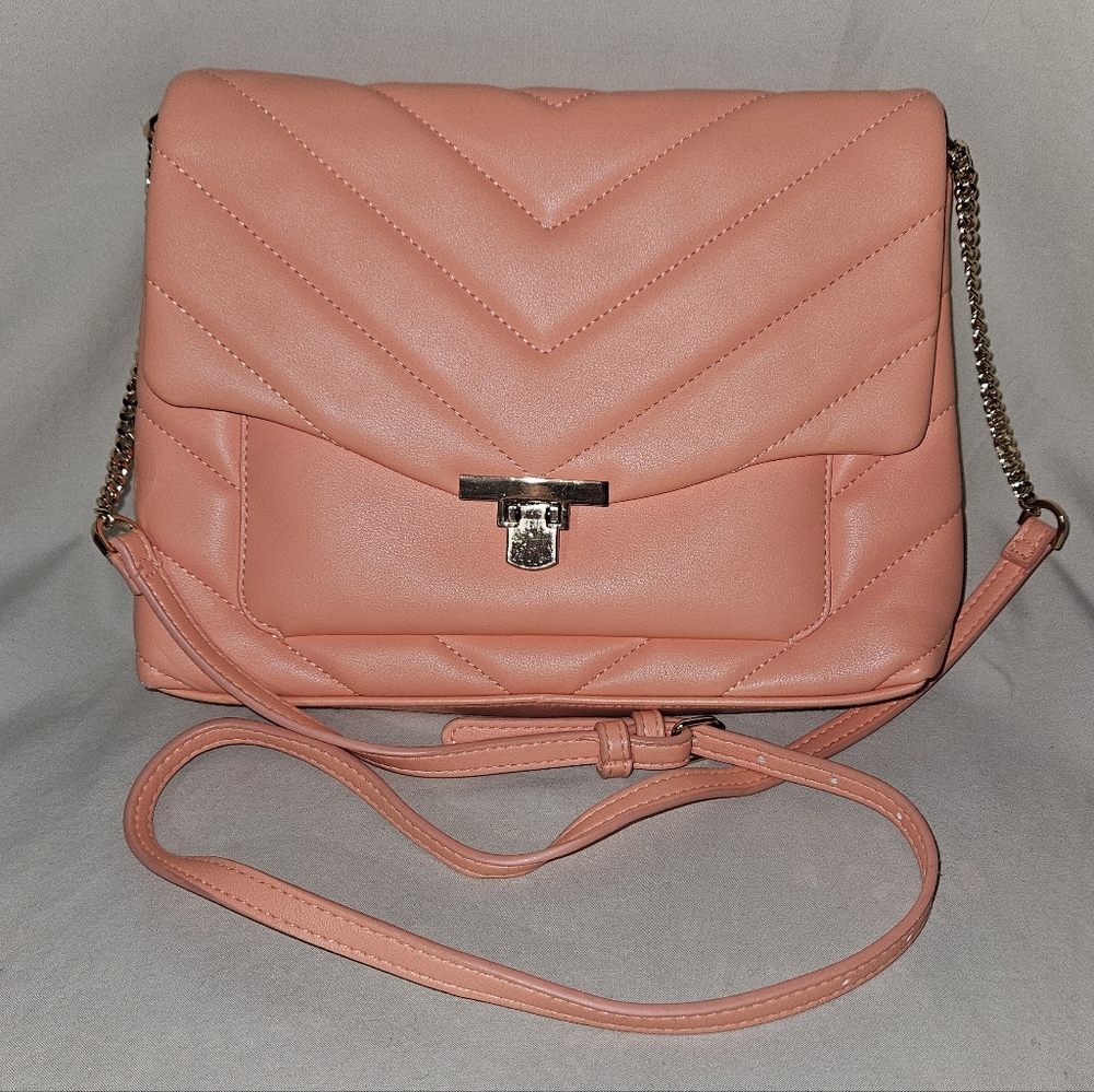 a new day Coral Quilted Crossbody Bag